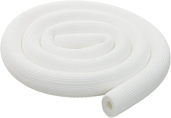Pipe Insulation Tubing, BESUNTEK 6ft Heat Preservation Insulated Foam Tubing Handle Grip Support, for Water Pipes, air Conditioning Pipes (0.59" × 0.39", White, BESUNTEK-121)