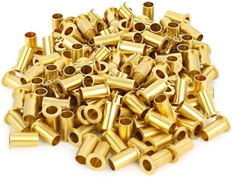 GASHER 200PCS Brass Compression Fitting, Brass Compression Insert Tube Support 1/4" Tube OD