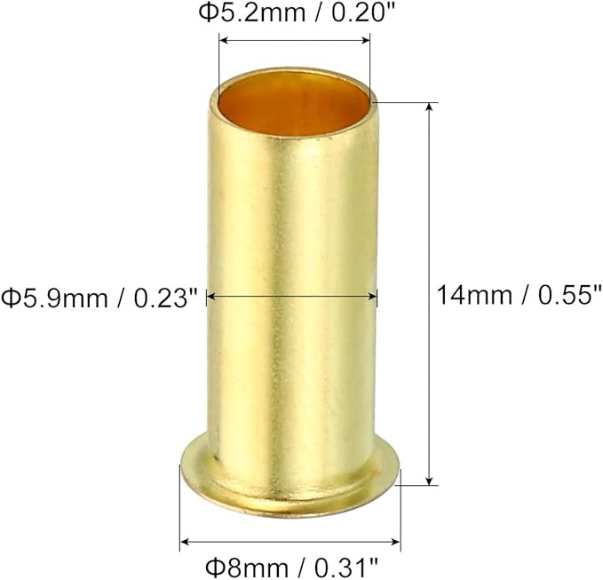 PATIKIL 6mm Tube OD Brass Compression Insert, 10 Pack Insert Tube Support Compression Sleeve Fitting Assortment Kit for Air Water Gas Hose