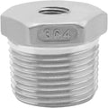 Joywayus Stainless Steel Hex Head Bushing Reducer Pipe Fitting 3/4 NPT Male × 1/8 NPT Female
