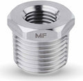 MAACFLOW Stainless Steel 1/2" Male NPT to 1/4" Female NPT Adapter Reducer Hex Bushing (Thread OD 0.81" - ID 0.44") (Pack of 1)