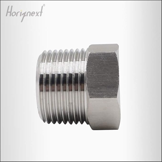 npt 3/4 stainless steel Male Thread hex Head water Pipe Plug, adapt to cap brass socket fitting manifold nut (Pack of 4)