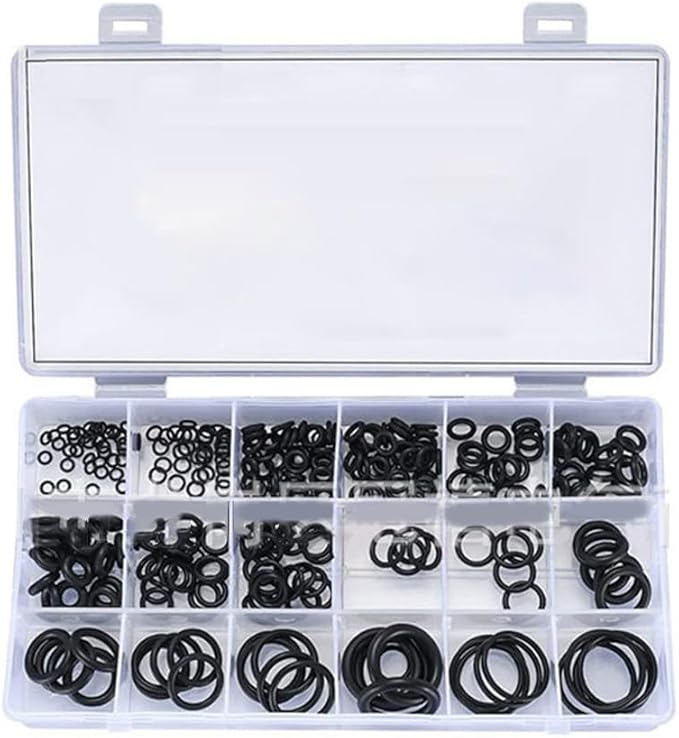 300Pcs Rubber O-Ring Assortment Kit Automotive Gasket Seal Washer Assortment for Plumbing, Faucet, Mechanic, Repairs, Air Connections