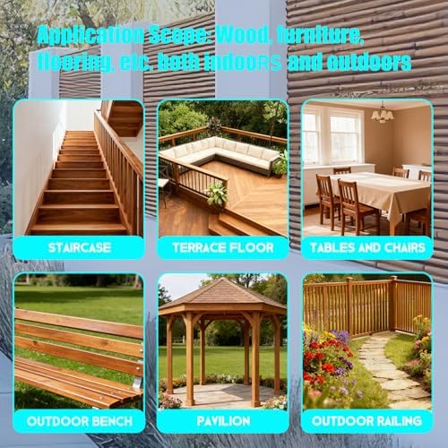 Light Oak Color Advanced 1 Gallon Wood Sealant & Finish | Enhances Wood Grain | Flexible, Crack-Resistant Coat for Inside/Outside Terrace and Fence,Planting Boxes,Non-Toxic Environmentally Friendly