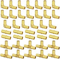40pcs 1/2" Brass PEX Fittings Combo with Tees"T", Elbows, Couplings