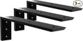 Countertop Support Bracket 14 Inch 3 Pack Countertop Bracket for Granite 3/8" Thick 14"x6"x2.5" Heavy Duty L Brackets Shelf Brackets Metal Corbels for Quartz/Granite/Wood/Concret/ Laminate Countertops