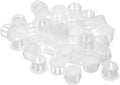 uxcell 12mm(15/32") Plastic Hole Plugs, 36Pcs Flush Type Panel Round Snap in Fastener Knockout Locking Plugs for Furniture Insert End Caps Panels, White
