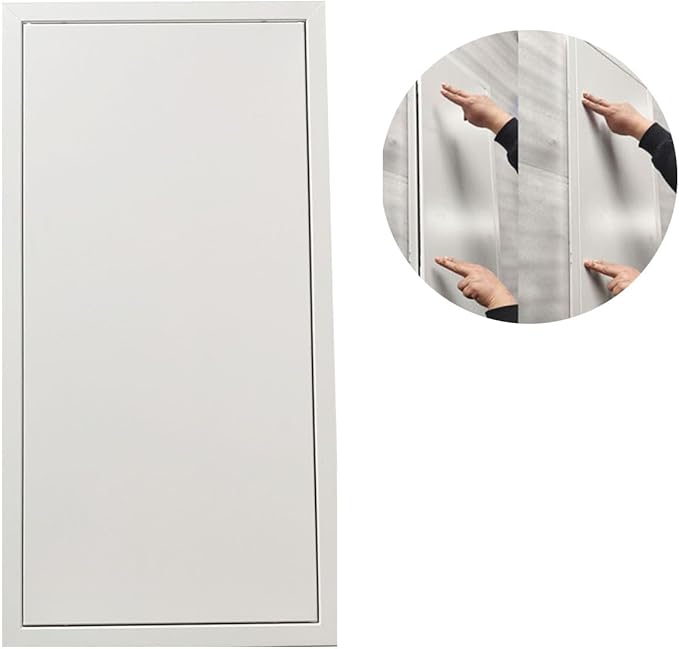 Fengze Thicken 0.048inch Metal Access Panel 14" x 29" (350 x 730mm) Spring Lock No Key Needed Strong Steel Access Door for Drywall and Ceiling Have Push Catch Lock
