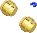 2 Pack Push-to-Connect Plumbing Fittings, 1/2" Pushfit End Cap Fittings with Disconnect Clip for Copper, PEX, CPVC Pipe