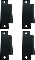 QCAA Steel T-Shape Strike, Filler Plate for ANSI Strike, Cylindrical Lock Prep, 4-7/8" x 1-1/4", Matte Black, 4 Pack, MIT