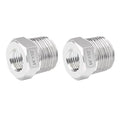 Quickun Stainless Steel Reducing Hex Bushing, 3/4" Male NPT to 1/2" Female NPT, Reducer Bushing Pipe Hose Fitting （Pack of 2）