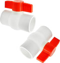 2Pack 2" PVC Ball Valve (Socket x Socket),Schedule 40, Cold Water Pipe Shut-off Valve Socket for Water Supply Lines, Garden Irrigation & Pipe Fitting Systems,Red T-Handle.