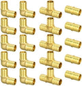 20pcs 3/4" Brass PEX Fittings Combo with Tees"T", Elbows, Couplings