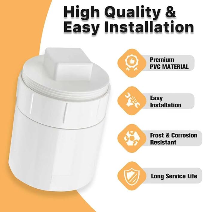 UYHSEI4" PVC Sewer Cleanout Adapter with Cover & Plug, DWV Flush Sewer Cleanout Cap, Hub x Hub Coupling for 4-Inch Sewer & Drain Pipe, Plumbing and Irrigation System (4 inch kit)