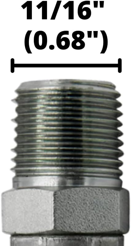 (10-Pack) 3/8" Hose x 3/8" NPTF Male Pipe Swivel Hydraulic Hose Crimp Fitting Ends | MPX-06-06
