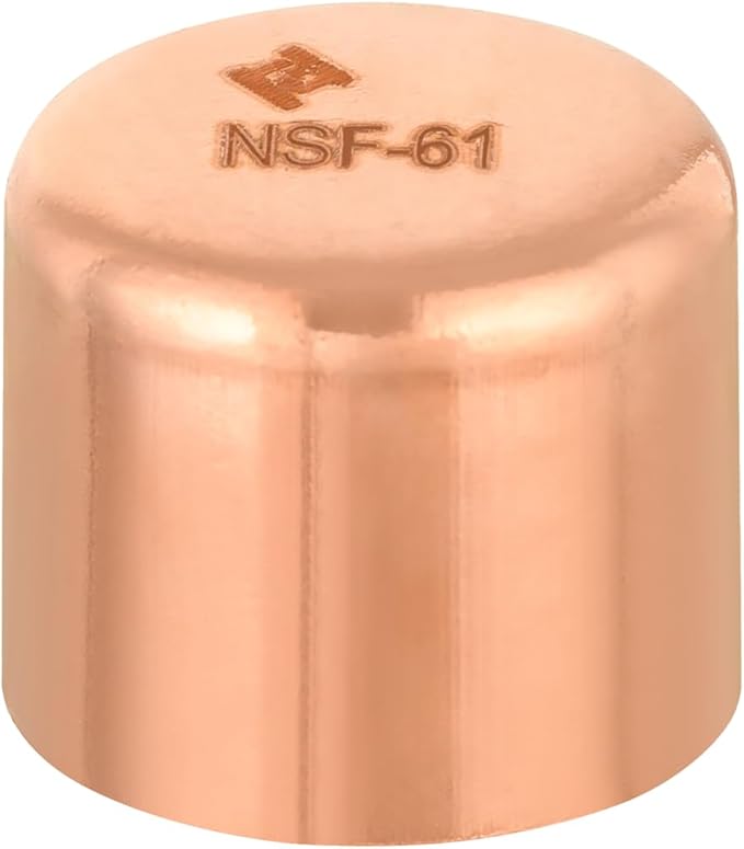 (Pack of 50) EFIELD 5/8-Inch Solder Copper Pipe End Cap (Plug), LF Copper Plumbing Fittings with Sweat Solder Connection, Pro Pack,(COPPER122)