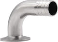 DERNORD Sanitary Hose Barb Pipe Fitting 1.5" Tri Clamp (50.5MM Ferrule) 90 Degree Elbow (Tube OD: 3/8"/10MM (1.5 Tri-clamp))