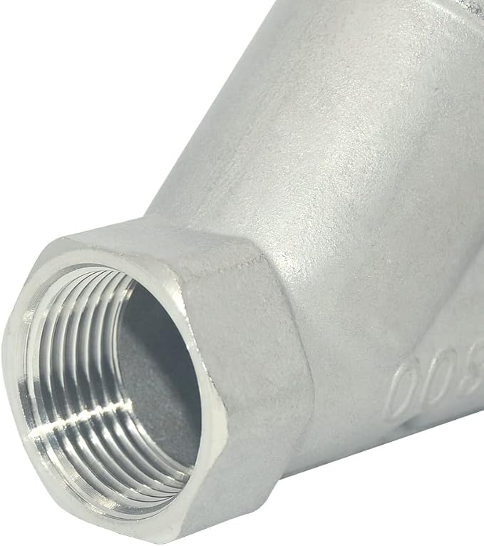 Strainer Mesh Filter Valve,800WOG Y-Spring NPT Female Check Valve,Stainless Steel SS316 CF8M (3/4")