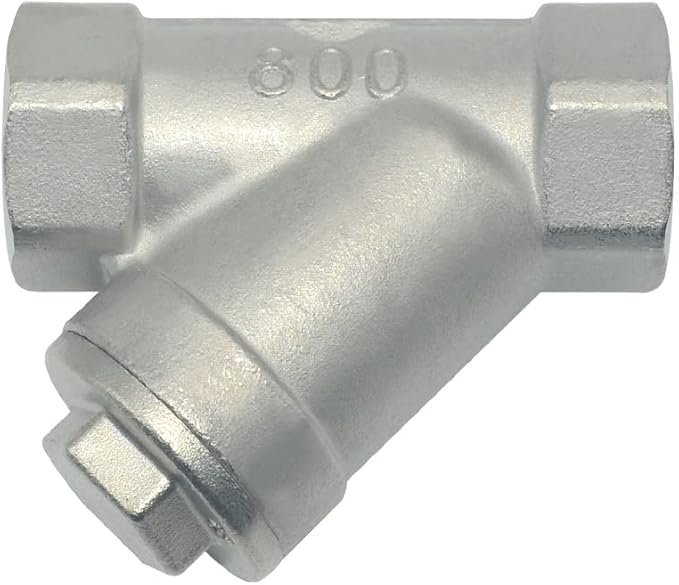 3/4" WYE Strainer Mesh Filter Valve,800WOG Y-Spring NPT Female Check Valve,Stainless Steel SS316 CF8M
