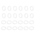 MECCANIXITY PTFE Flat Washers, 24Pack 16mm OD 10mm ID 2mm Thick Sealing Spacer Gasket Ring for Faucet Pipe Hose Bolt Machinery, White