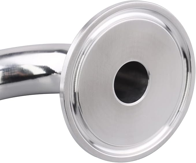 DERNORD Sanitary Hose Barb Pipe Fitting 1.5" Tri Clamp (50.5MM Ferrule) 90 Degree Elbow (Tube OD: 5/8"/15.9MM (1.5 Tri-clamp))