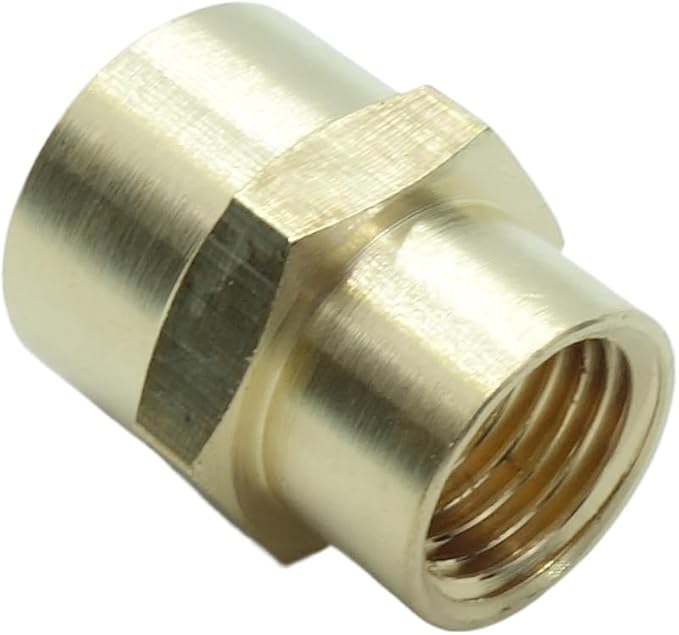 5 Pcs Brass Pipe Fitting Reducing Coupling, FNPT to FNPT Reducer Adapter, 3/8" x 1/4" NPT Female