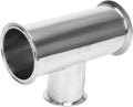 DERNORD Reducing Clamp Tee 3 Way Stainless Steel 304 Sanitary Fitting (Pipe OD: 4 inch x 4 inch x 3 inch)