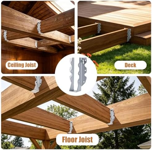 2x8 Joist Hangers Galvanized 20 Pcs,16 Gauge Face Mount Joist Hanger
