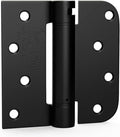 goldenwarm 6pack Black Door Hinges 4 Inch Self Closing Spring Door Hinge with Square & 5/8" Radius Corners - Adjustable Door Closing, Residential & Heavy-Duty Hardware