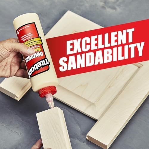 Titebond Original Wood Glue 5064, Industry Standard for Woodworking, Furniture Repair/Assembly, Construction, Home Repair or Modeling, 16 oz