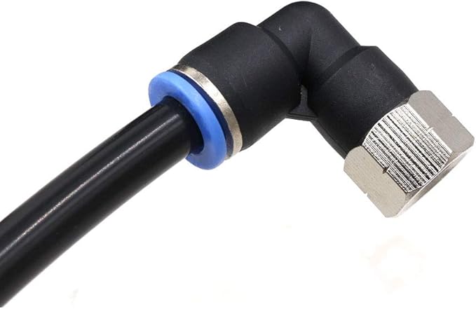 CEKER 90 Degree 8MM OD Tubing Fittings, 1/2NPT Female Elbow Push Connectors, Pneumatic Quick Air Tube Fittings 2 Packs