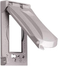 Hubbell Bell MX1050S Single-Gang Weatherproof Heavy Duty Universal Flip Cover, 2.87"W x 4.84"H, Gray Finish