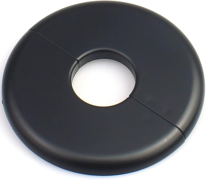 FDXGYH 2 Pcs ID 1.0 Inch ABS Wall Split Flange Self-Adhesive Tape Round Escutcheon Plate Cover for Water Pipe Faucet Decoration Accessories