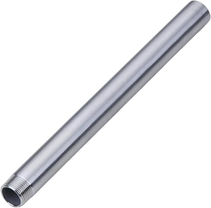CONSTELLAR 304 Stainless Steel Pipe Fitting - 3/4" NPT Male x 3/4" NPT Female Threaded Thickened Pipe Wall, 300mm (12 inch) Length Heavy Nipple Seamless Pipe (1 Pcs)