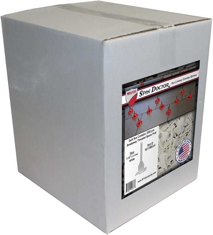 Spin Doctor Tile Leveling System 1/16" Baseplates 2000Pc Bulk Box