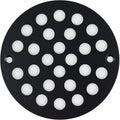 4 Inch Screw-in Round Shower Drain Cover Replacement Floor Drainer with Screws (Black)