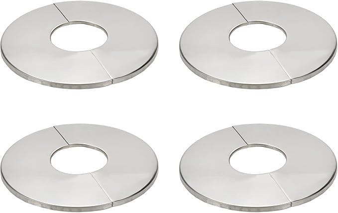 Wall Split Flange, Stainless Steel Round Escutcheon Plate for 2"/51mm Diameter Pipe, Pack of 4