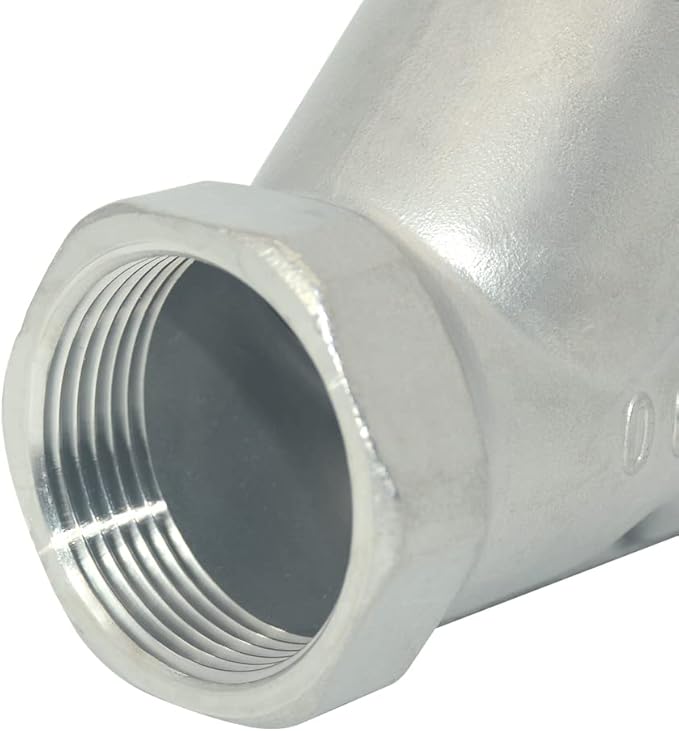Strainer Mesh Filter Valve,800WOG Y-Spring NPT Female Check Valve,Stainless Steel SS316 CF8M (1-1/4")