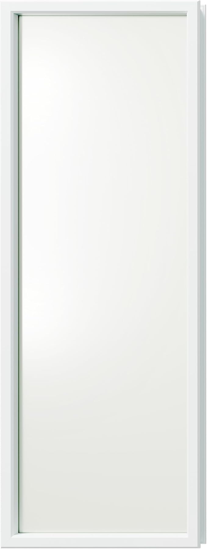 Entry Door Glass Inserts Replacement - 22" x 64" 1-Lite Frosted Tempered Glass Insert Kit with White Frame, for Exterior Front Door