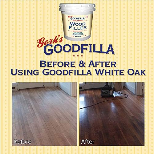 Goodfilla Red Oak, 1 Gallon (13.5lbs) Wood and Grain Filler, Stainable, Sandable, Zero Waste, Non-Toxic, USA Made