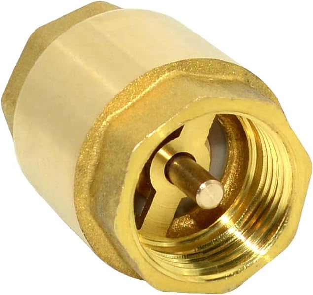 DAN SPEED Brass Check Valve,Female Thread Spring Check Valve,One Way Horizontal Check Valves for Backflow Prevention,Well, Pump, Tank ((DN20) 3/4'')