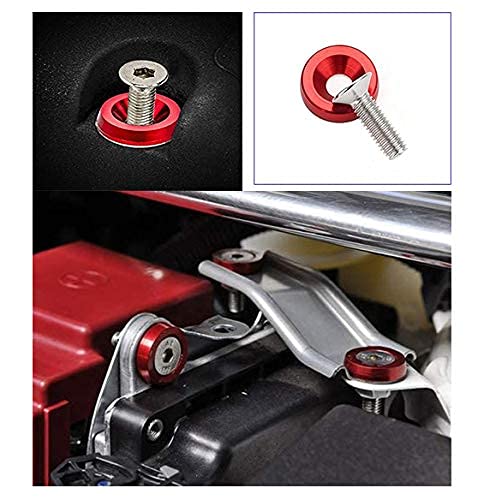 20-Piece Engine Dress up Kit: Aluminum Washers, Bolts & Rivet Nuts (Red)