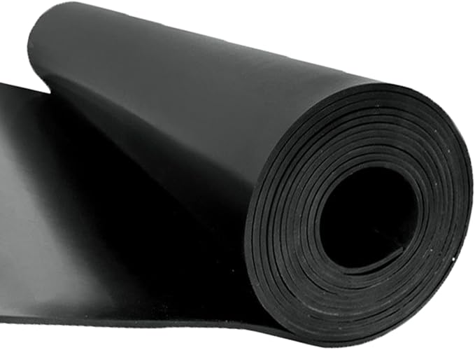 Nisorpa 3.3x9.8 ft 1/8'' Thick Neoprene Rubber Rolls, Solid Rubber Sheet Silicone Rubber Roll Insulated Roll Heatproof Oil Resistance for DIY Gasket/Material Sealing/Garage Floor Mat/Shock