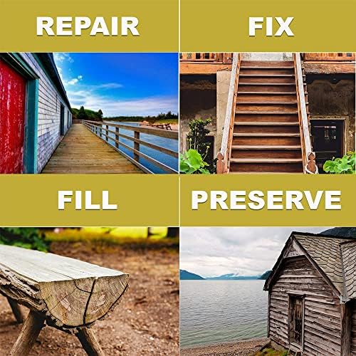 PC Products PC-Woody Wood Repair Epoxy Paste Kit with Mixing Tool, Two-Part in Two Cans, Tan (83321), 6 oz with Tool (Pack of 12)