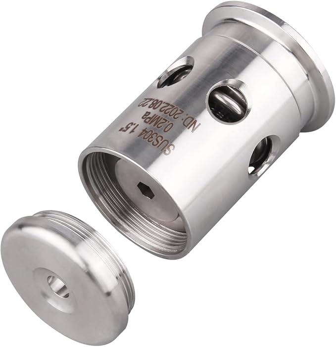 DERNORD Sanitary Tank Pressure Relief Valve Vacuum Valve Stainless Steel 304 Tri Clamp 1.5 Inch