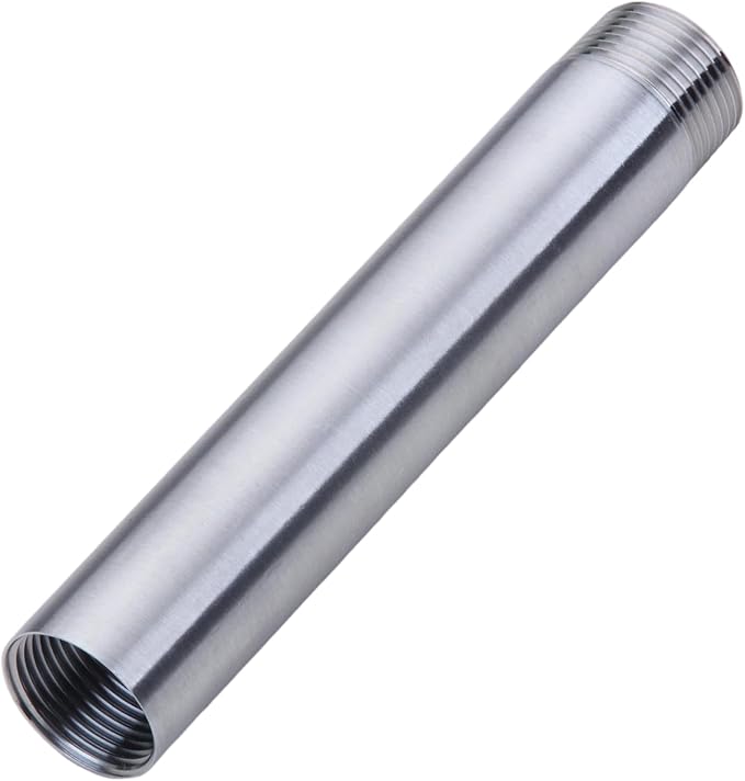 CONSTELLAR 304 Stainless Steel Pipe Fitting - 3/4" NPT Male x 3/4" NPT Female Threaded Thickened Pipe Wall, 200mm (8 inch) Length Heavy Nipple Seamless Pipe (1 Pcs)