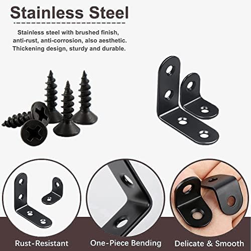 YAMASO 20PCS L Bracket Corner Brace, Stainless Steel