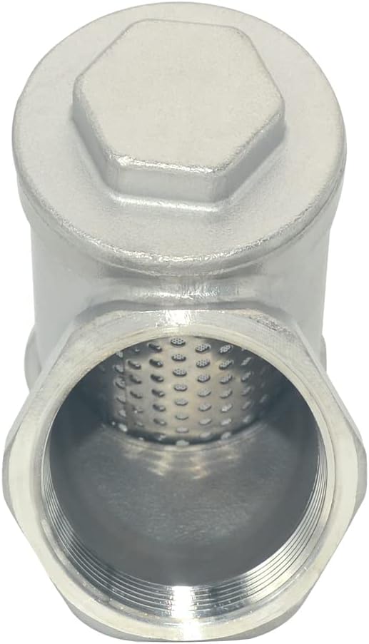 Strainer Mesh Filter Valve,800WOG Y-Spring NPT Female Check Valve,Stainless Steel SS316 CF8M (1-1/4")
