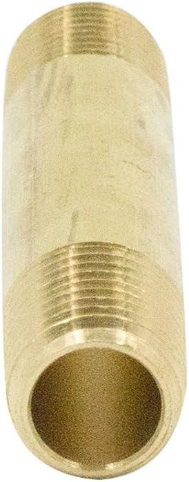 Legines Brass Pipe Fitting Long Nipple, 1/8" NPT Male x 1/8" NPT Male Extender Straight Connector, 1-1/2"Length 1200psi (Pack of 5)