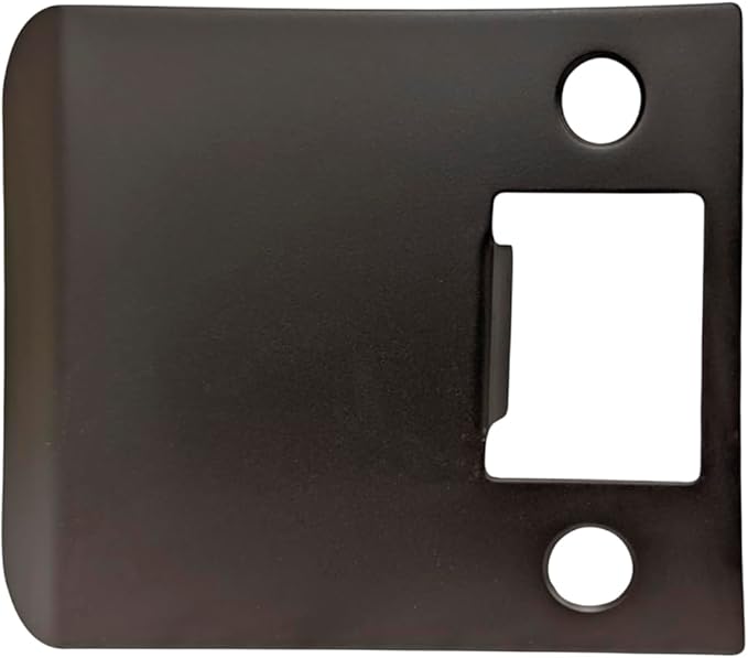QCAA Solid Brass Extended Lip Strike, 3''X2-1/4", Oil-Rubbed Bronze, 1 Pack, Made in Taiwan
